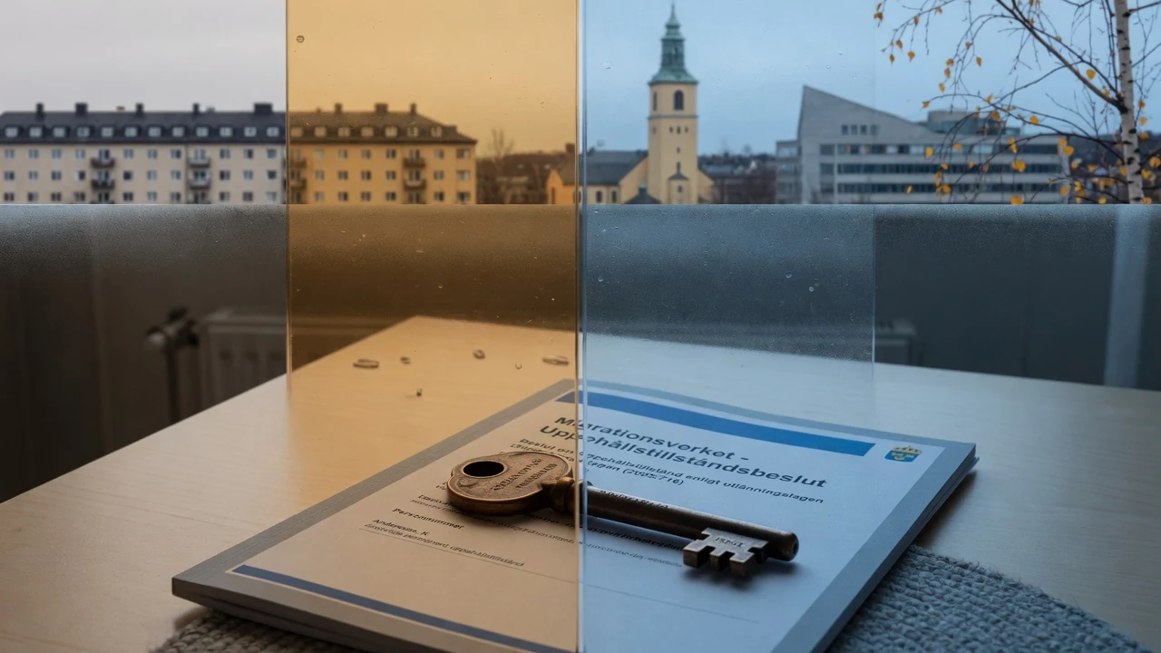 Nyckel på myndighetsdokument som symboliserar svensk spellicens